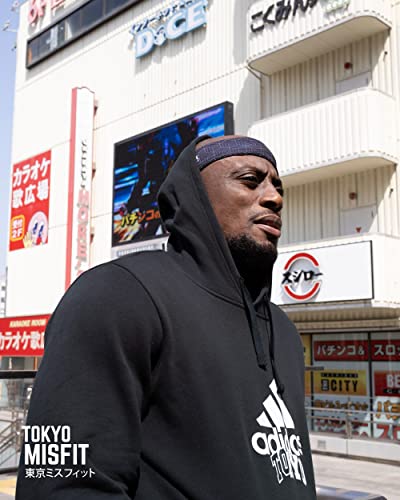 Image of Tokyo Misfit Japanese Headband Men & Women Sweat Band (Cube-Black-Small) | Japanese patterns, Moisture wicking, Cooling headband, Breathable stretch fabric, Workout, Running, Exercise, Sports, Yoga