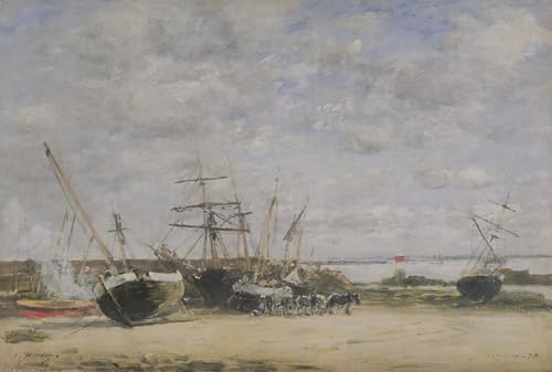 Carteles e impresos de cuadros famosos de Eugene Louis Boudin en lienzo de 60x90cm