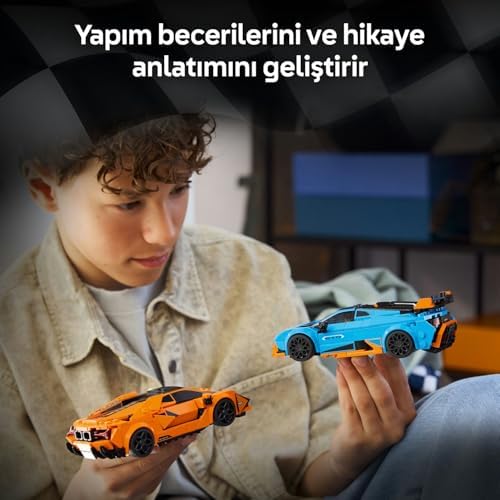 LEGO Speed Champions Lamborghini Revuelto ve Huracán STO 77238 – 10 Yaş ve Üzeri Çocuklar İçin Çift Model Araba, Detaylı Yarış Arabaları ve Sürücü Figürleriyle Oyun ve Sergileme Yapım Seti (607 Parça) - Görsel 7