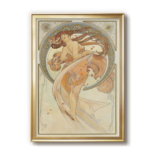 Alphonse Mucha | The Dancing Muse | Gold Framed Canvas Art | GAL101