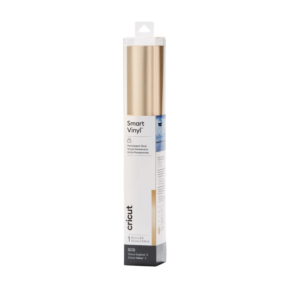 Cricut Smart Vinyl Permanent Matte Metallic - 13in x 3ft - Vinyl for Permanent/Outdoor Decal Projects - Compatible with Cricut Explore 3/Maker 3 - Champagne-image-8