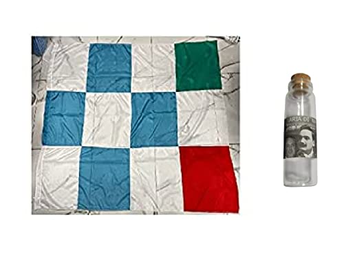 Drapeau échecs tricolore 190 x 145 cm et son flacon air de Naples pour fête