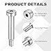 MECCANIXITY 8 Pcs 304 Stainless Steel Shoulder Bolt 8mm Shoulder Dia 35mm Shoulder Length M6x1 Thread Hex Socket Shoulder Bolts for Hydraulic Injection Molding Machinery Industries