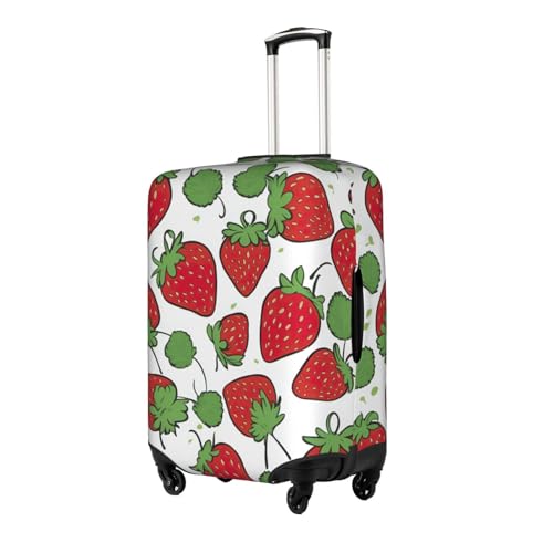Strawberry Pattern Print Personalized Travel Luggage Cover With Zipper, Elastic Luggage Cover,For Daily Use2