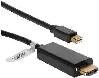 QVS 3ft Mini DisplayPort/Thunderbolt to HDMI Digital Video Black Cable MDPH-03BK