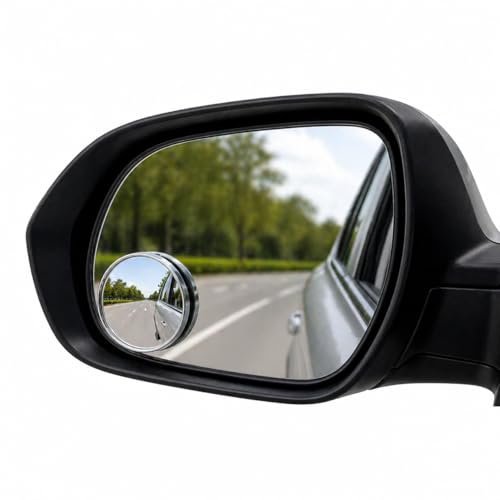 Image of 3R Blind Spot Mirror for Cars | 360 Adjustable Wide Angle Convex HD Glass | Eliminates Blind Spots | Strong Adhesive Stick-On | Side Mirror Accessory (2 Pcs Set)