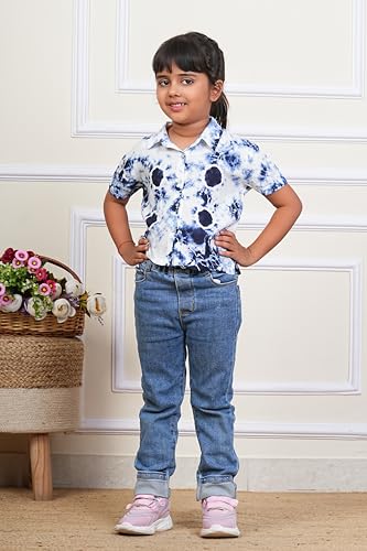 Image of Maaesa Women & Girls Mother Daughter Matching Top Combo || Rayon Printed Tops || Full Sleeve || Casual Wear || Family Twinning Outfit