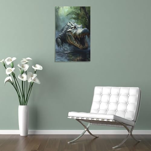 Crocodile Murale Impression Sur Toile Premium Affiche Haute Définition