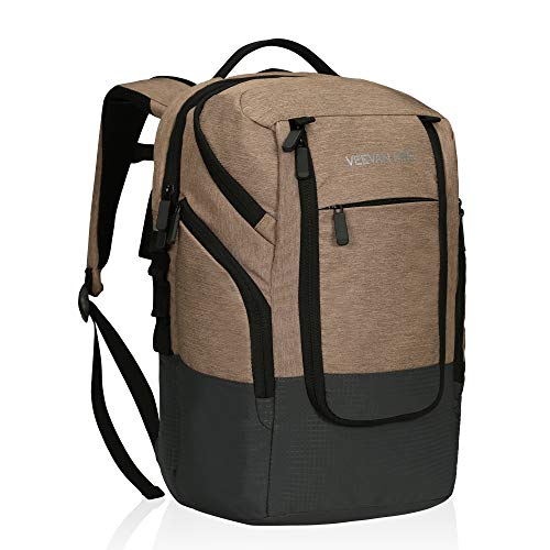 Preisvergleich Produktbild Veevanpro 22L Kühlrucksack 24 Dosen Kühltasche Groß Isoliert Cooler Lunch Tasche Wasserdichten Rucksäcke mit 15 Zoll Laptopfach für Arbeit Camping Wandern Picknick BBQ Beige