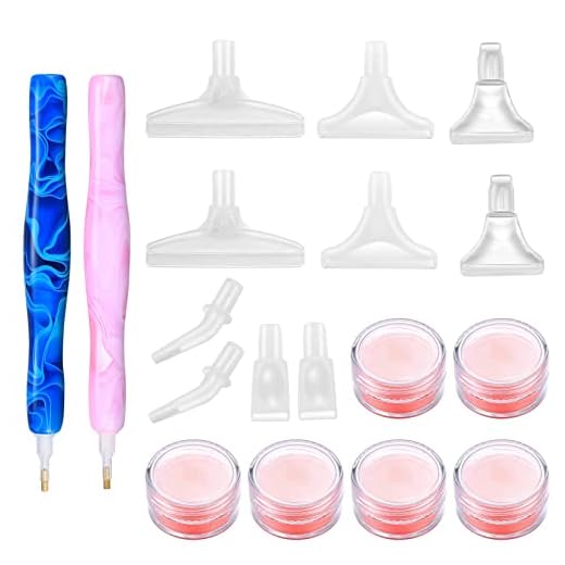 ZWFSDM Bolígrafos de Pintura Diamante 5D DIY, Accessories Diamond Painting, Herramientas Diamante Pintura con Arcilla de Pegamento y Cabezales de Bolígrafo Repuesto