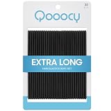 Black Extra Long Hair Ties No damage 30 Pack, 4MM Ouchless Elastic Hair Bands for Women's Hair Elastic Ponytail Holders for Ponytails, Thick, Medium Hair
