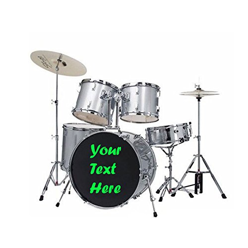Custom Drum Head Personalized Vinyl Decals Stickers, 18 Inches - //coolthings.us