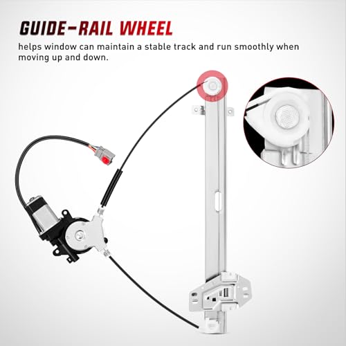 Image of Nilight 748-131 Power Window Regulator and Motor Front Driver Side Compatible with Honda Element 2003 2004 2005 2006 2007 2008 2009 2010 2011,Front Left Side