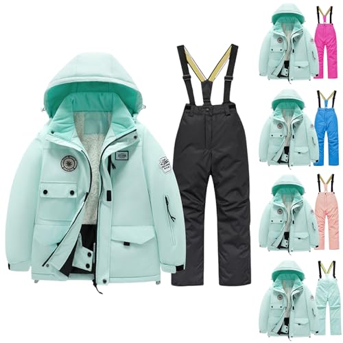 Betadog Girls' Toddler Heavyweight 2-Piece Snowsuit Set Ski Jacket & Snow Baby Girls Snow Pants Skiing Set
