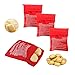 Wohlstand 4 Pièces Sac Pomme de Terre Micro Onde Sacs de Cuisson Micro-Ondes Sac de Cuisson Pomme de Terre Poche à Micro-Ondes Lavable Réutilisable en Seulement 4 Minutes
