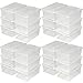 Produktbild tectake Schuhbox mit Deckel stapelbar transparent Aufbewahrungsbox | 33x23x12cm | - Diverse Mengen - (4X 6er Set | Nr. 402006)