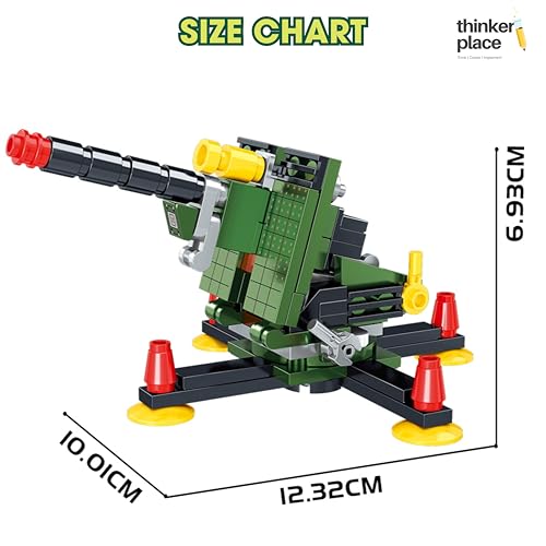 Image of STEM Armored Vehicle Building Blocks Set (95 Pcs) | DIY Anti-Aircraft Artillery Toy for Kids 7+ Years (Boys & Girls) | Educational Construction | Creativity & Action Play Toy