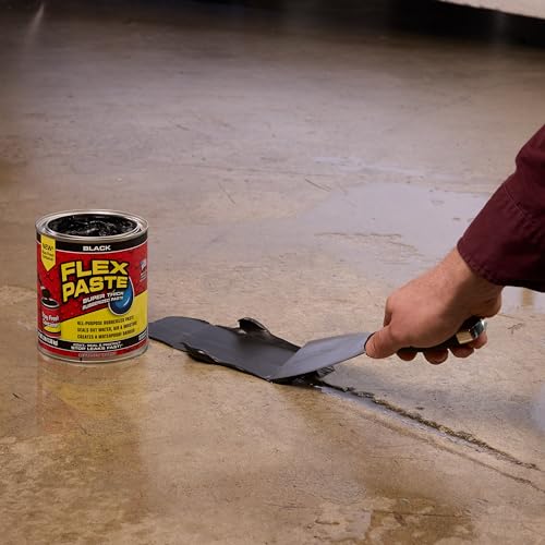 Flex Paste, Quart, Black, Waterproof Paintable Putty, Spackle Sealant, Fill Gaps Cracks Holes - Block Out Water and Air - UV Resistant - Walls, Drywall, EPDM, Concrete, Roof, RV Repairs