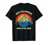 Happy Little Trees Mountains Bob Style Vintage Retro Nature T-Shirt