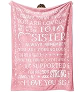 musaecoin Sister Gifts for Mothers Day, Sister Birthday Gifts, Get Well Blanket for Sister, Inspi...
