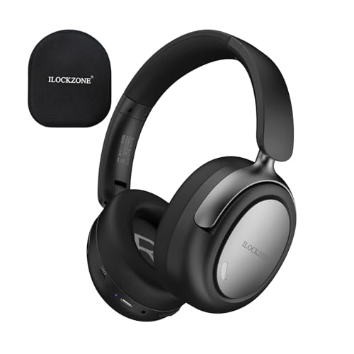 LC40 Hybrid Active Noise Cancelling Wireless Bluetooth Headphones Over Ear, 100H Playtime, EQ Modes, Game Mode, Transparency Mode, Fast Charging, Comfort Fit for Travel/Office/Gaming