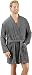 Produktbild MIOMARE® Herren Bademantel, kurz Kimono-Länge - 100% Baumwolle (grau, L 52/54)