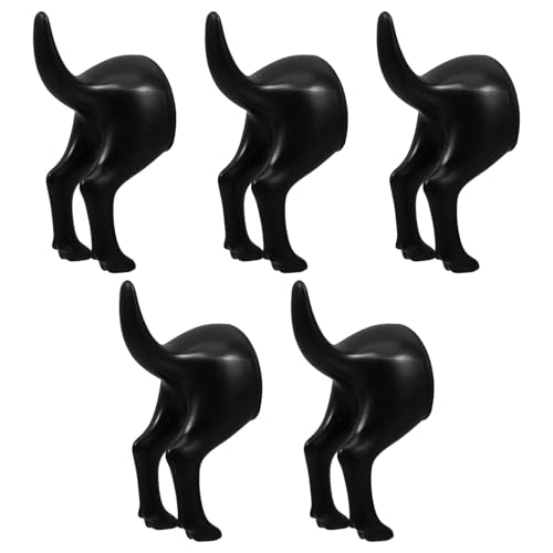 STAHAD 5個 壁掛けフック 尻尾型自己粘着式 製 簡単取付けパンチ 傷けない壁掛け収納 洗面所や部屋の衣類 タオル整理用