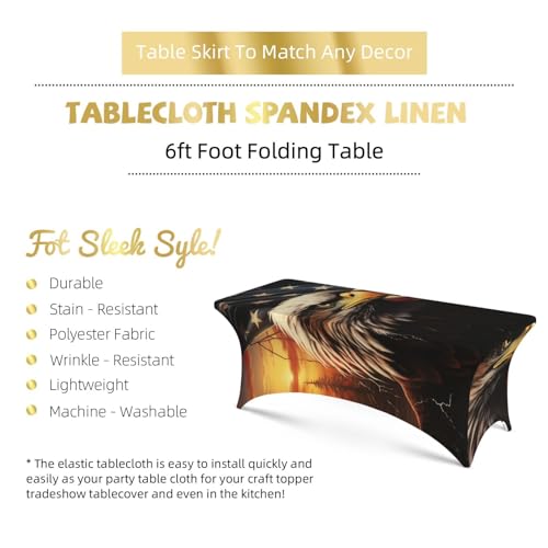 Nappe de table pour fête et banquet extensible de 1,8 m imperméable - 4
