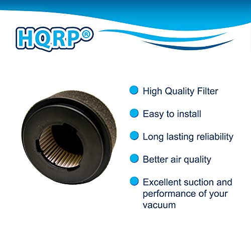 Hqrp 2-Pack H12 Circular Filter Set Compatible With Bissell Powerforce Compact 23T7V; 23T75, 23T76, 23T78 Vacuum Cleaner #TOP2