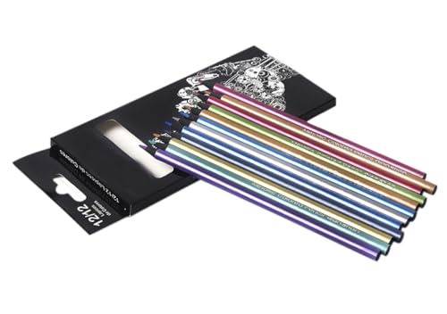 Starsouce Metallic Colored Pencils Black Wood Multi Colored Pencils Pre-Sharpened Wooden Sketching Drawing Art Kit for Kids Adults Artists Coloring Book Art Craft, 12 Pack - Image 5