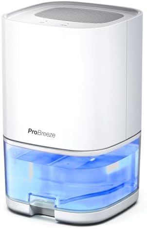 Pro Breeze Deshumidificador Pequeño 1L con Luz LED de Colores y T...