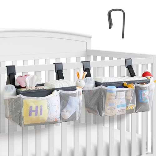 2-Pack Hanging Diaper Organizer for Crib, Playpen, Bassinet | Hold