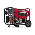 Powermate PM4500 4,500-Watt Gas-Powered Portable Open Frame Generator - COsense Technology - Quiet Operation - Ideal for Home, Camping, RV and Outdoor Activites - Engine Powered by Generac - Red/Black