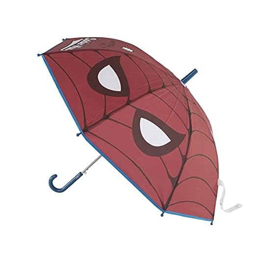 CERDÁ LIFE'S LITTLE MOMENTS- Paraguas Automático Niño de Spiderman - Licencia Oficial Marvel, Color Rojo (2400000622)