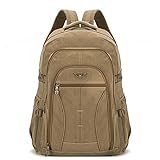 ★★★ El diseño de tela de lona de alta densidad / resistente al desgaste y transpirable son las excelentes características de esta tela para hacer que su mochila dure más.