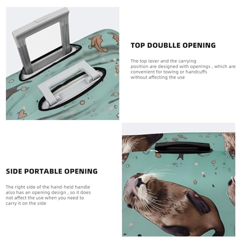 Travel Luggage Cover Protector Otters Suitcase Cover Washable Elastic Suitcase Protector Anti-Scratch Suitcase Cover Fits 18-32 Inch Luggage4