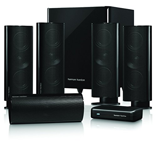 Harman/Kardon HKTS 65, Sistema Altoparlante Surround Home Theatre Cinema 5.1 Canali con Subwoofer Wireless, Nero