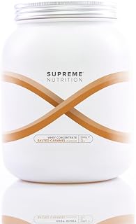 Supreme Nutrition Whey Protein Concentrate | 1.12kg - 28 Servings | 30g of Protein Per Serving | Batch-Tested | Athlete Approved (Salted Caramel, 1120g)
