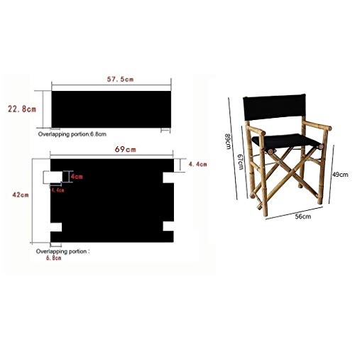 6 Set Replacement Cover Canvas Directors Chair, For Straight Foot Bamboo Chair Director Chair Cloth Cover (White) #TOP1