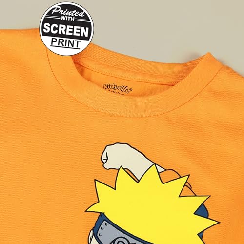 Image of Kidsville Official Naruto Anime Boys Half Sleeves Round Neck Graphic Character Printed Regular Fit Pure Breathable Cotton Fabric Tshirt