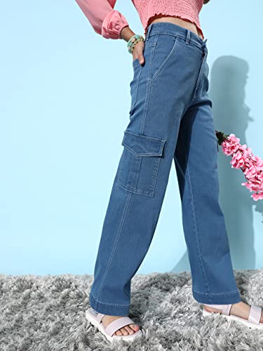 Image of Dolce Crudo High Rise Wide Leg Jeans for Women