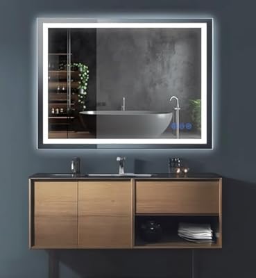 24" x 32"LED Bathroom Mirror for Wall,Lighted Vanity Mirror Dimmable,Anti-Fog,Shatter-Proof, Memory, 3 Colors,Shatter-Proof, Smart Touch