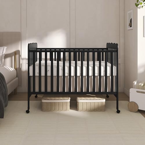 Dream On Me Carson Classic 3-in-1 Convertible Full-Size Baby Crib in Black, GreenGuard Gold & JPMA, 4 Mattress Heights, Converts to Day & Toddler Bed, Locking Wheels, Classic Nursery Design2