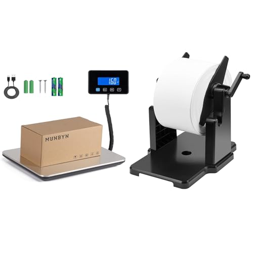 Báscula postal digital Munbyn 440 lb con soporte para etiquetas