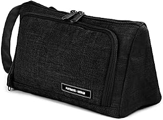 Big Capacity Pencil Case, Large Pencil Pen Pouch Bag, High Storage Case, Middle School College Office Organizer for Student,Teens Girls Adults (Black)
