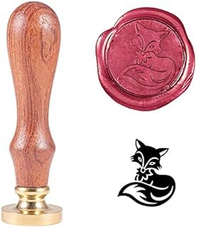 PandaHall Animal Fox Seal Wax Stamp Vintage Retro Sealing Stamp for Embellishment of Envelopes, Invitations, Wine Packages, Gift Packing