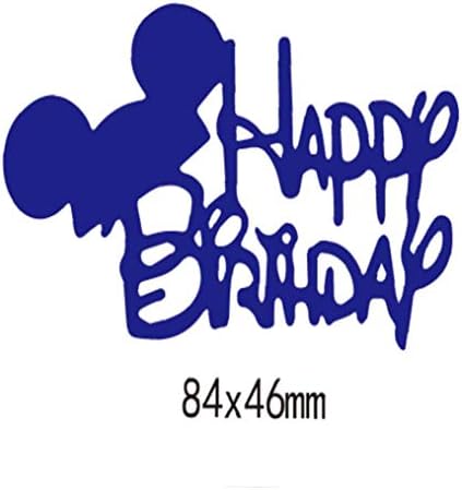 Zonfer Happy Birthday Words Metal Cutting Dies Stencil Template for Scrapbooking Photo Album Embossing Paper Cards Random Style