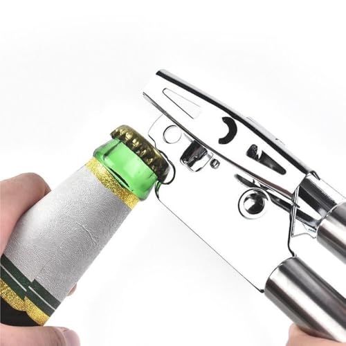 Ouvre-boîte et ouvre-bouteille avec poignée ergonomique confort 3 en 1 - 5