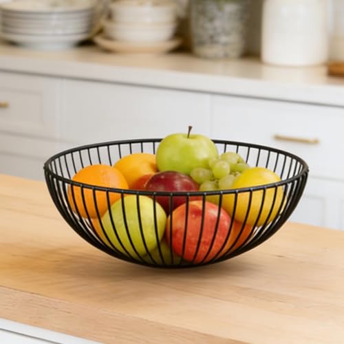 Cuenco para la encimera de cocina en alambre metálico con acabado elegante 4
