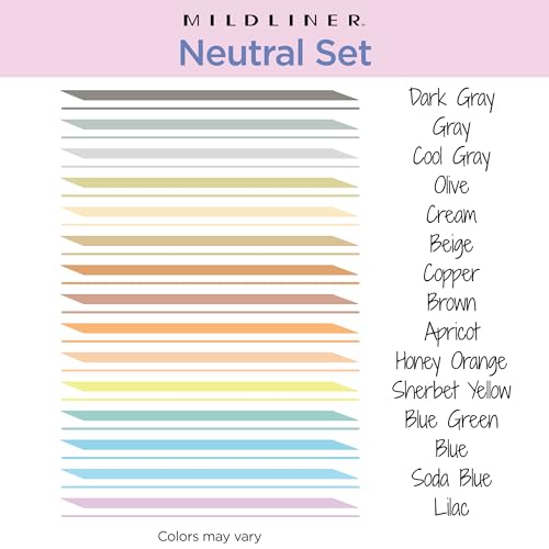 Zebra Pen Mildliner Dual-Tip Highlighter Set, Broad and Fine Point Tips, No Bleed, Ideal for Bible Highlighting, Journaling, School and Office Supplies, Neutral Vintage Ink Colors, 15-Pack (78315) by Zebra Pen - Image 3